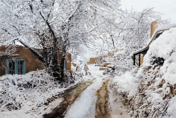 Santa Fe Snow by Clark Hulings Estate