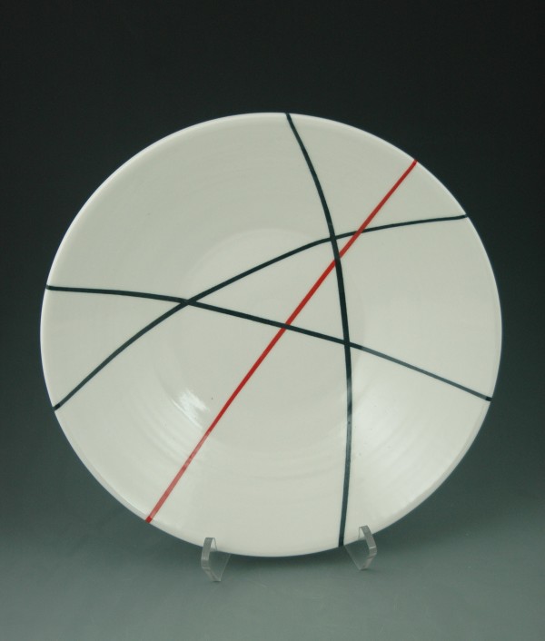 Porcelain Bowl with Underglazes by Michael  Bonds