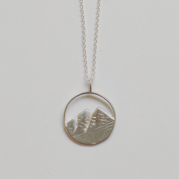 Sterling Silver Maroon Bells Necklace by Caitlin Dunn