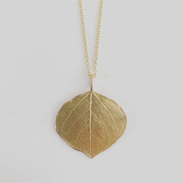 Large Aspen Leaf Necklace by Caitlin Dunn