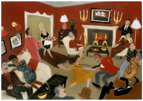 Red Living Room by Randy Stevens
