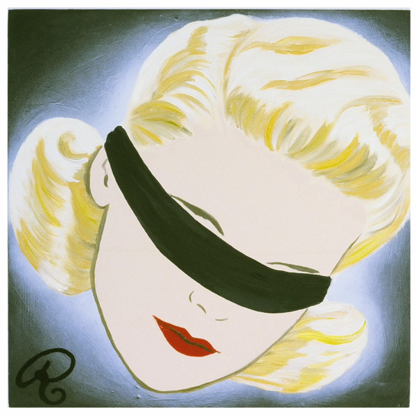 Blonde with Black Blindfold by Randy Stevens