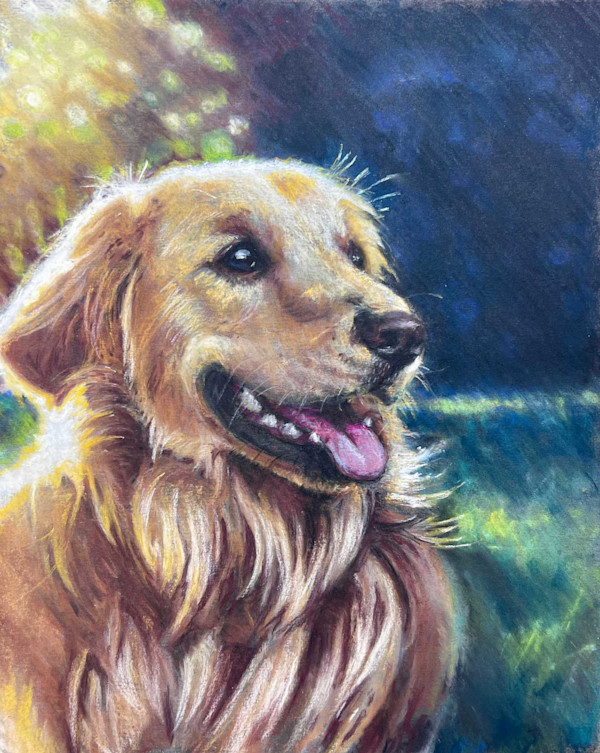 2 Dog Breed Portraits: Golden Retriever & Brussels Griffon by Hope Martin