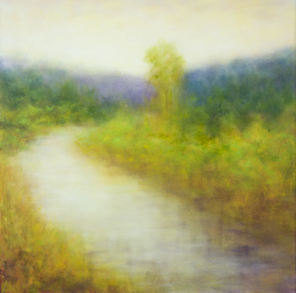 Lamoille River 24 x24 by Victoria Veedell