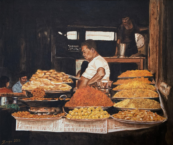 Indian Food Vendor, Pushkar by Zanya Dahl