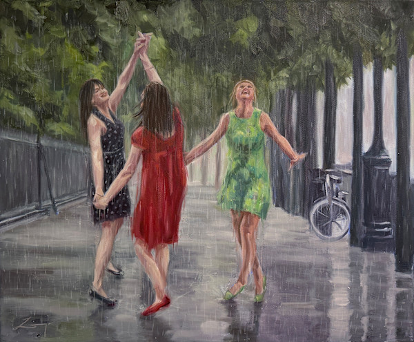 Rain Dance, Stephen's Green by Zanya Dahl