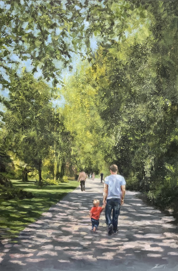 Father & Son, Merrion Square Park by Zanya Dahl