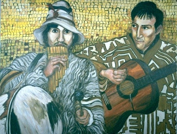 Peruvian Musicians Berlin by Leisa Shannon Corbett