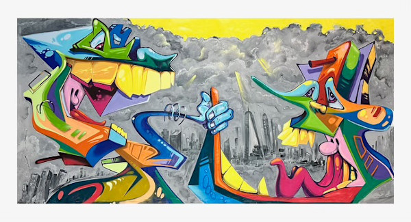 BATTLE OF THE GARGANTUAS by Man One, Image 1.