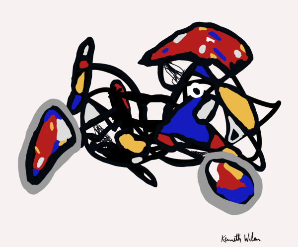 Riding Bicycle by Kenneth Wilan
