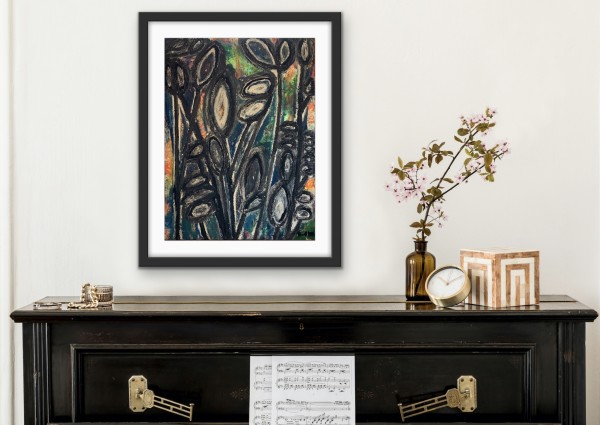 Among the Flowers, framed by Kenneth Wilan