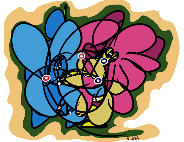 Flowers & Faces & Fluttering of Fantastic Things by Kenneth Wilan