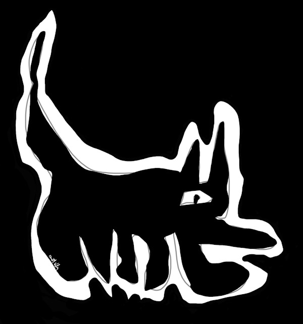 Dog in Black & White by Kenneth Wilan