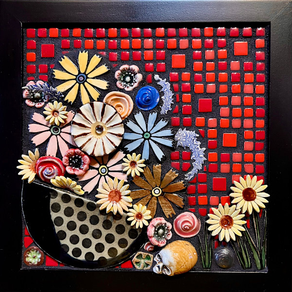Flowers with Memento Mori by Carol Stirton-Broad