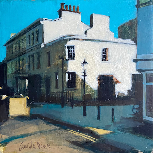 Towards Regent Arcade, Regent Street, Cheltenham (study) or Small study of sunlight by Camilla Dowse, Image 1.