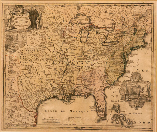 The Map Amplissimae Regionis Mississippi Seu Provinciae Ludovicianae by Johann Baptist Homann