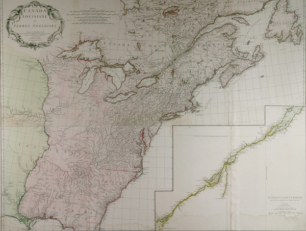 Canada-Louisiane et Terres Angloises. Par Le Sr. d'Anville by Unknown