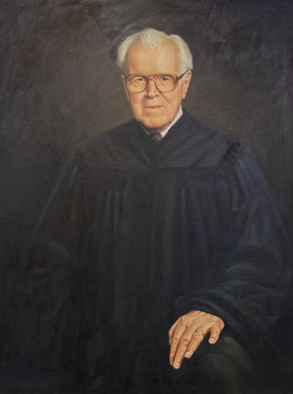 Portrait of Justice Robert E. Leach by Polgus