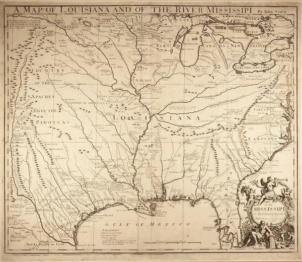 A Map of Louisiana and of the River Mississippi by John Senex
