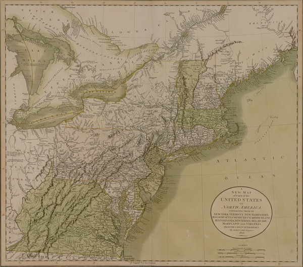 A New Map of Part of the United States of North America by John Cary