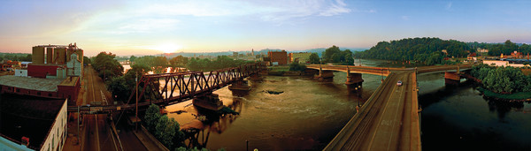 Y Bridge, Sunrise, Zanesville by Thomas Schiff