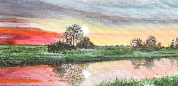 Nighttime at the river by Lois Dubber