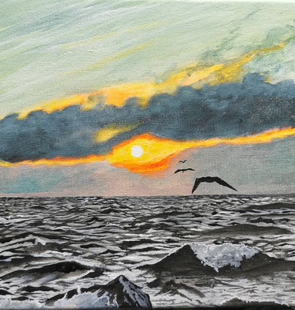 Hopeman Sunset by Lois Dubber