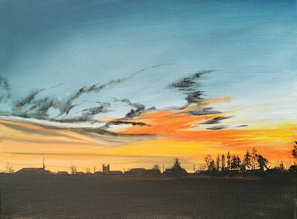 Sunset on Hopeman by Lois Dubber