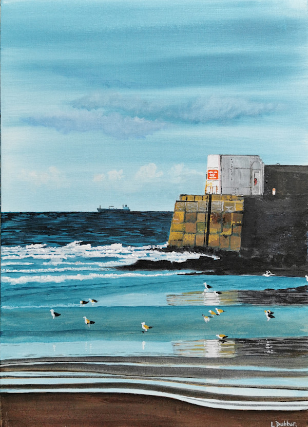 Low tide at the Pier by Lois Dubber