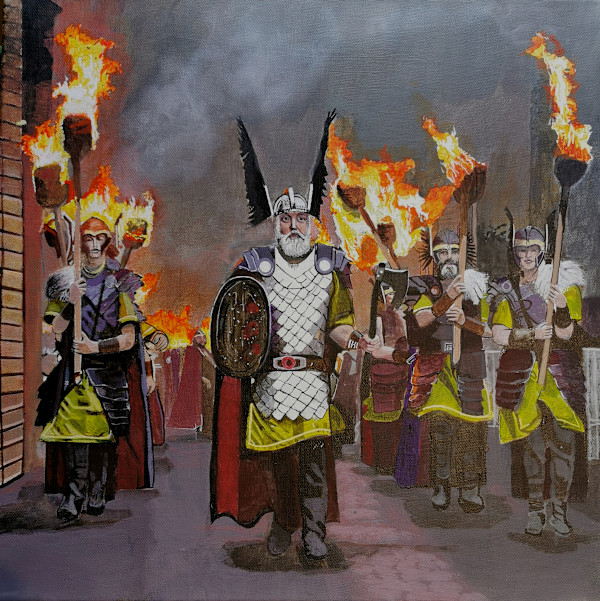 Vikings in Portsoy by Lois Dubber