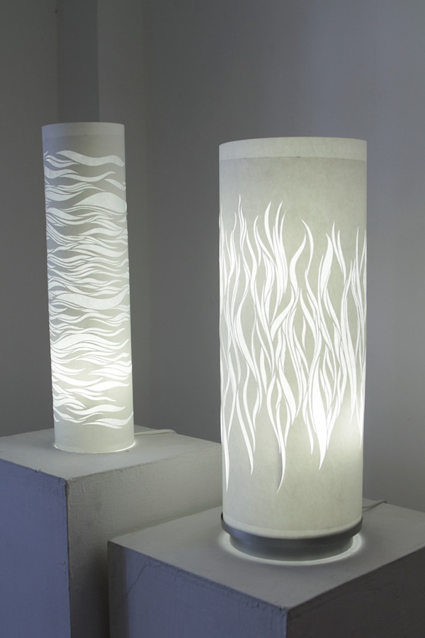 papercut lamps by Ruth Becker