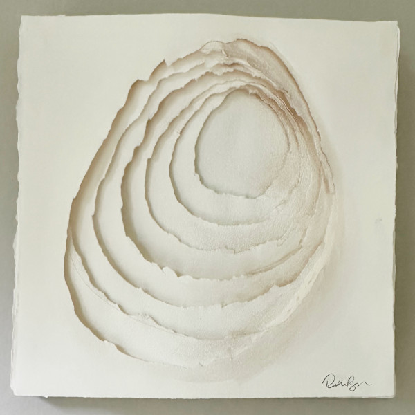 Paper tear #3 soft bronze by Ruth Becker