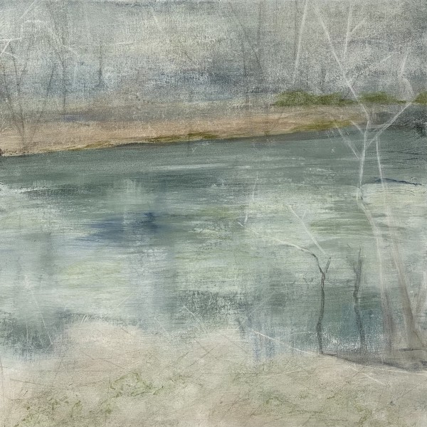 2 - Spring foliage rising, From the Chestatee River portfolio, 2021, Acrylic on canvas, 24 x 24 inches by Juanita
