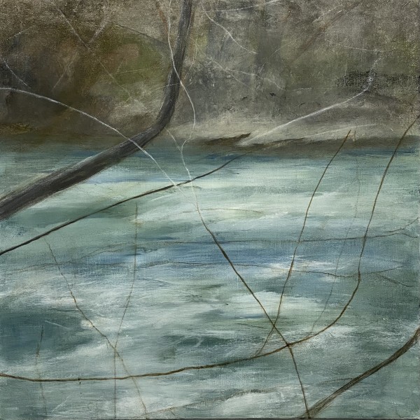 2208, Juanita Bellavance, Chestatee 28, From the Chestatee River portfolio, 2021, Acrylic on canvas, 24 x 24 inches copy