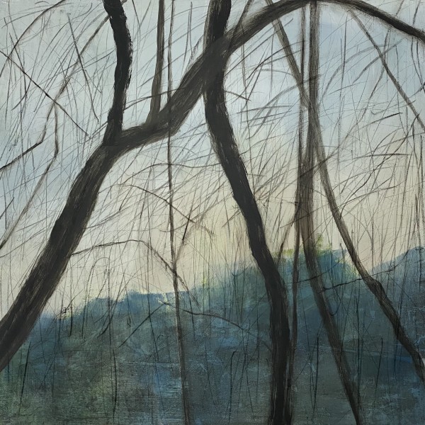 2211, Juanita Bellavance, Chestatee 36, From the Chestatee River portfolio, 2021, Acrylic and graphite on canvas, 24 x 24 inches by Juanita