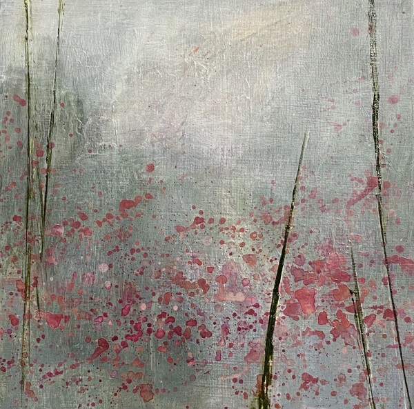 5-8x8, Juanita Bellavance, One misty, moisty morning, 2022, Acrylic on canvas board, 8 x 8 inches