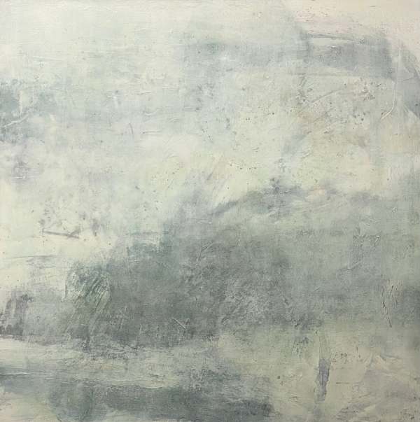 1-It was a misty day, 2022, Acrylic on canvas, 48 x 48 inches