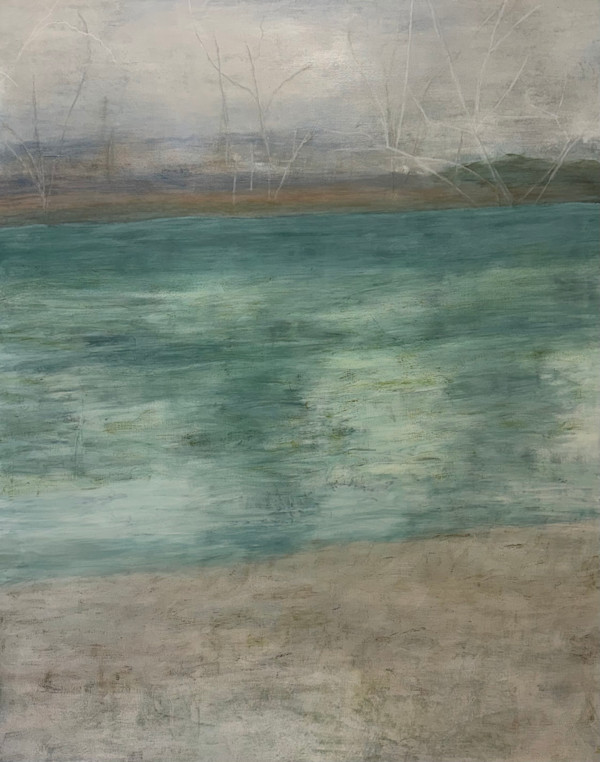 Spring Foliage Rising 2 – Original Contemporary Abstract Landscape Painting, 60 x 48 inches by Juanita, Image 5.