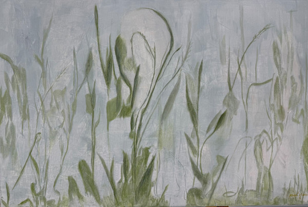 Where Stillness Gathers | Original Acrylic Painting, 24 x 36 inches by Juanita, Image 5.