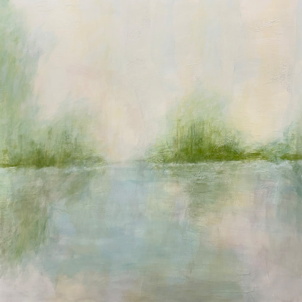 Before the Landscape Speaks - original acrylic painting, 40 x 40 inches by Juanita, Image 4.