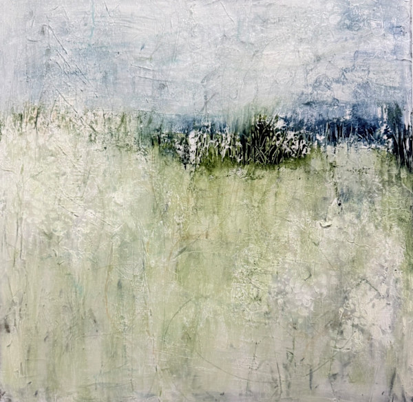 Sustaining the Horizon, Original abstract landscape, 30 x 30 inches by Juanita, Image 3.