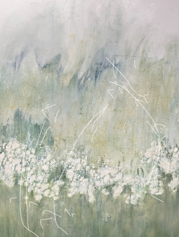 In the Meadow, 3024, Acrylic on canvas, 48 x 36 inches by Juanita