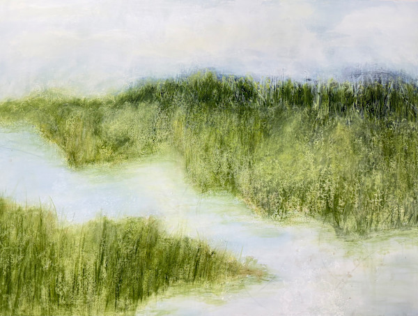 The Land: Where the Water Waits, Original Landscape painting 36 x 48 inches by Juanita, Image 2.