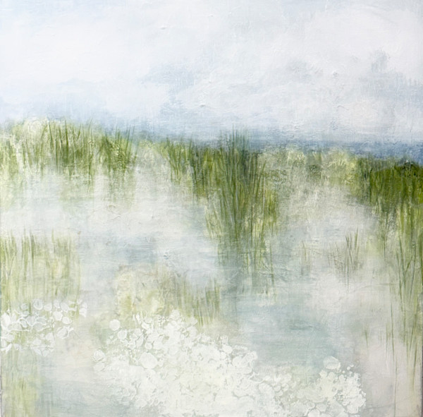 Morning Marsh, Original landscape marsh painting, 30x30 inches by Juanita, Image 2.