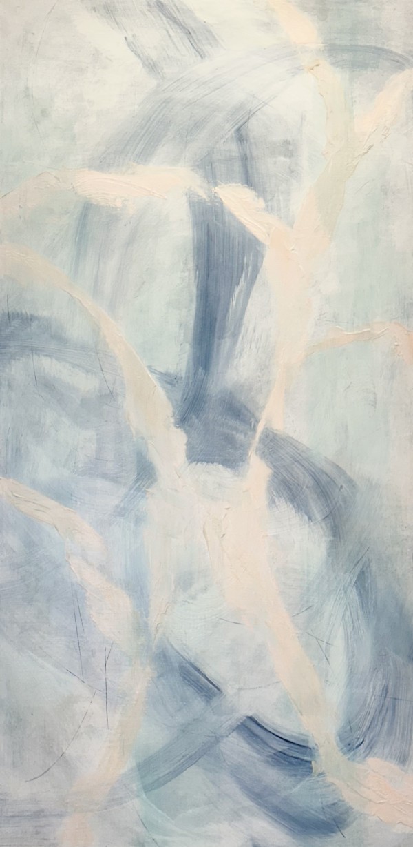A Walk in the Clouds 1, 2023, Acrylic on canvas, 48 x 24 inches by Juanita