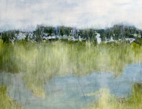 The Land 2, 2024, Acrylic on canvas, 48 x 60 inches by Juanita