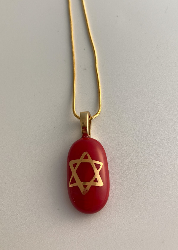 Fused glass pendant #223 by Shayna Heller