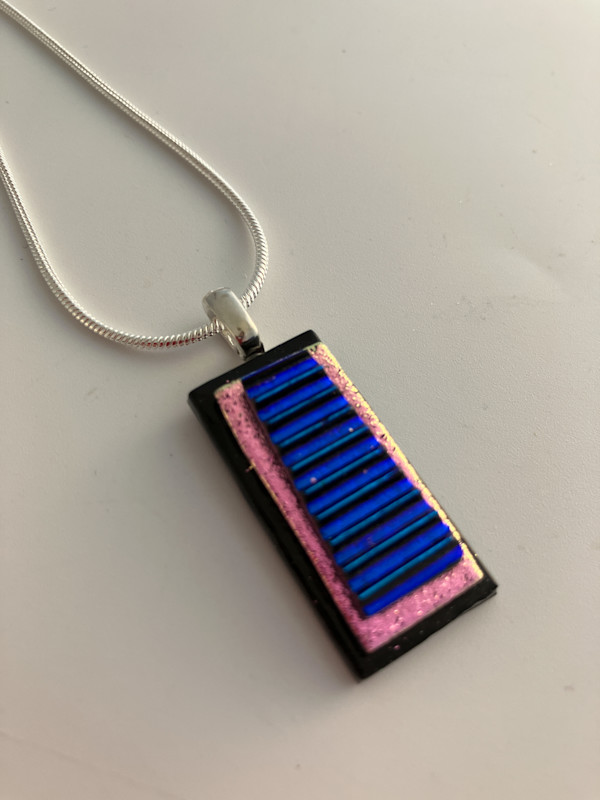 Fused glass pendant #228 by Shayna Heller
