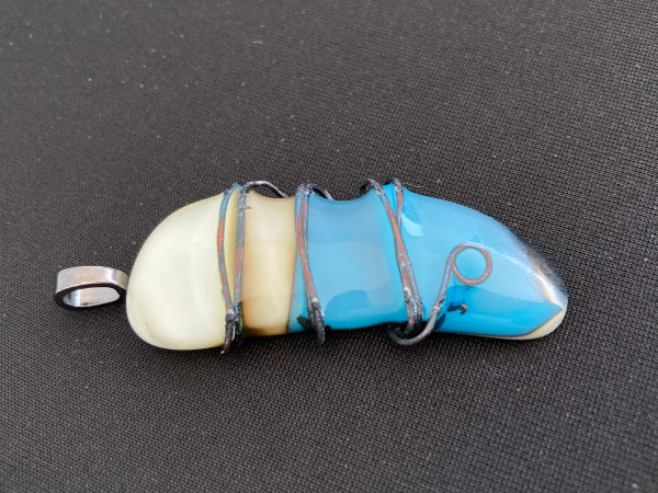 Fused glass pendant #111