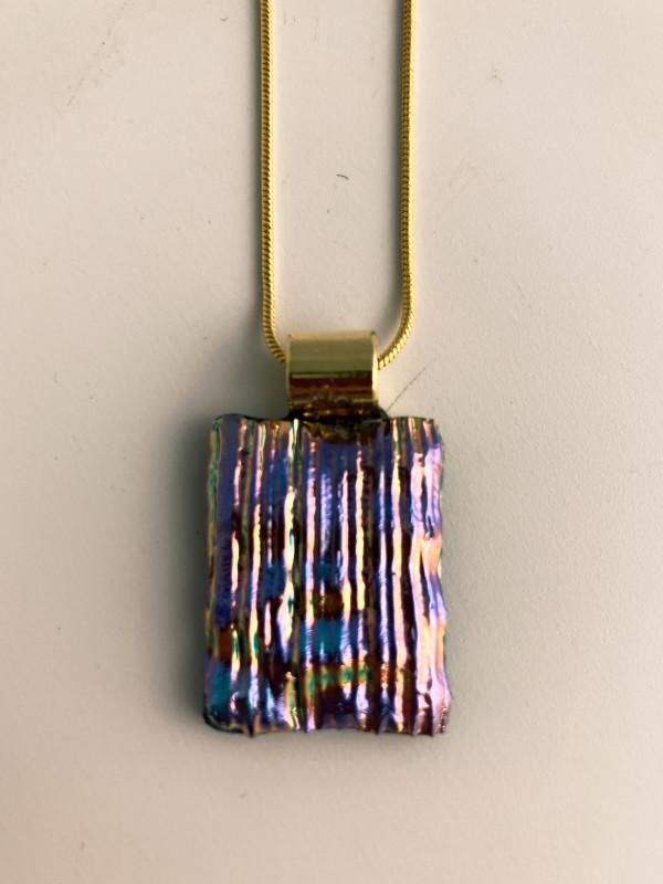 Fused glass pendant #247 by Shayna Heller